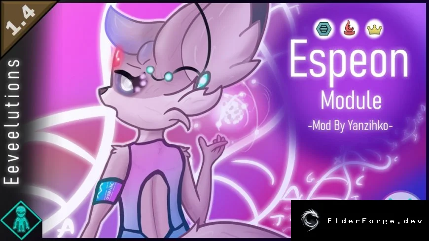 Обложка мода: Eeveelutions – Espeon: экспериментальный ксенотип для RimWorld