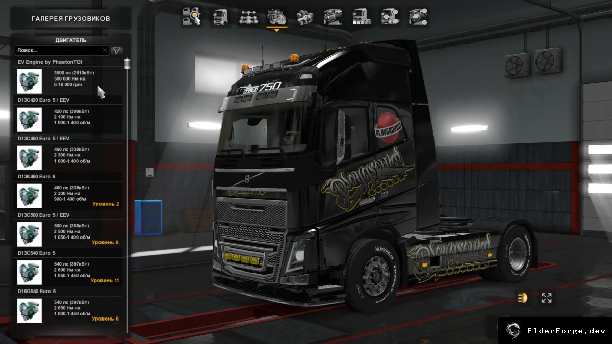 Обложка мода: Электропривод для Volvo FH 2012 – электрический мод для ETS2