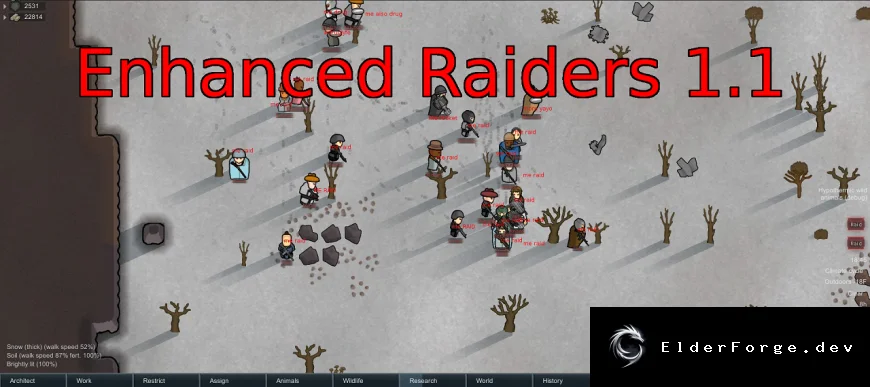 Enhanced Raiders – усиленные рейдеры и NPC для RimWorld