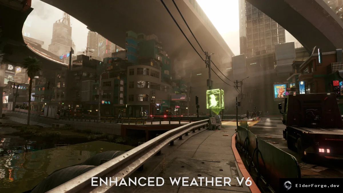 Обложка мода: Enhanced Weather – Реворк погоды для Cyberpunk 2077 (v6.1)