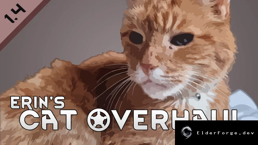 Erin's Cat Overhaul – новые варианты шерсти и поведение для котов в RimWorld
