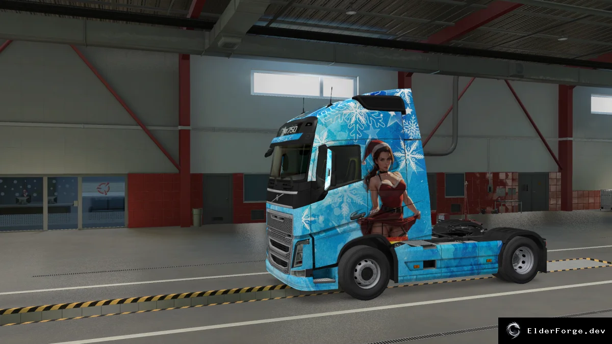 Обложка мода: Эротический новогодний скин Volvo FH XL для Euro Truck Simulator 2