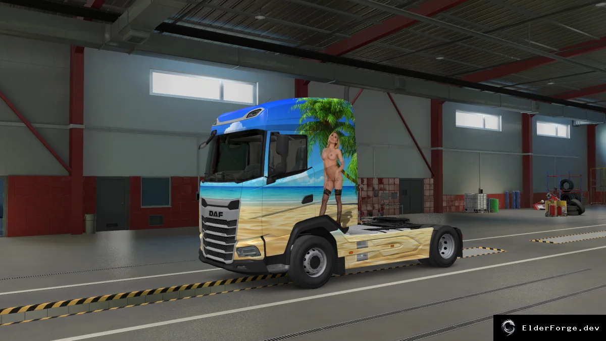 Обложка мода: Эротический скин для DAF 2021 (XG‑XG+) в Euro Truck Simulator 2