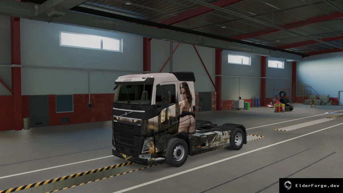 Обложка мода: Эротический скин Volvo FH Hogwarts 2 для Euro Truck Simulator 2