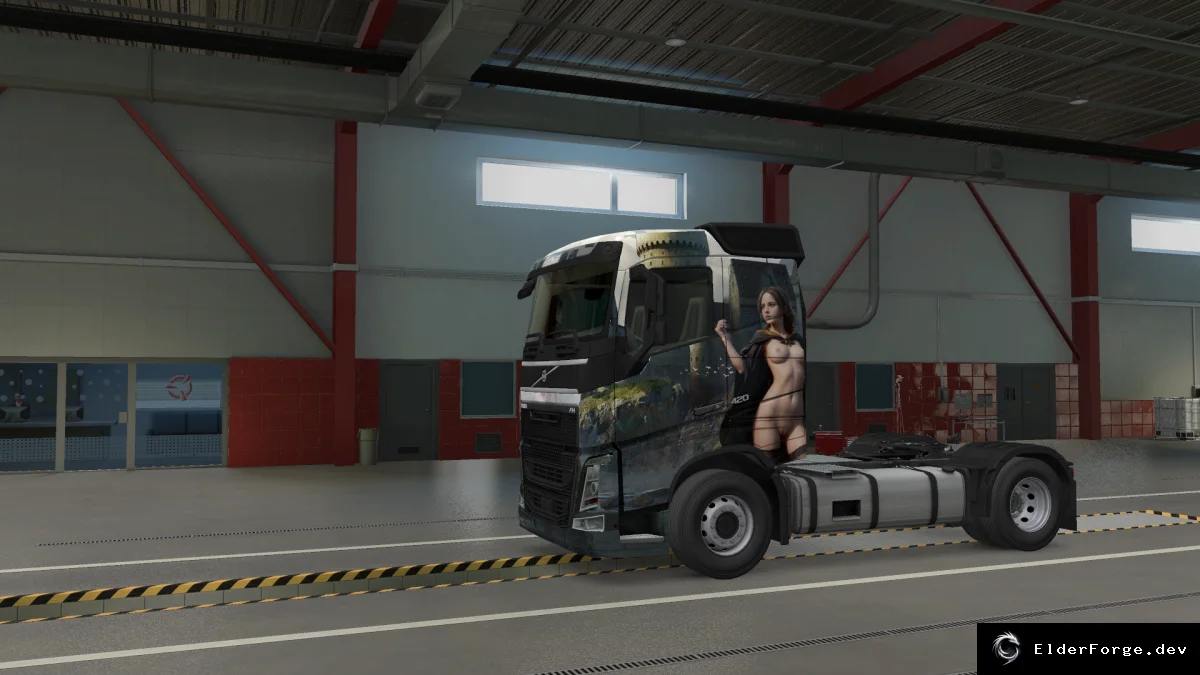 Обложка мода: Эротический скин Volvo FH Hogwarts для Euro Truck Simulator 2