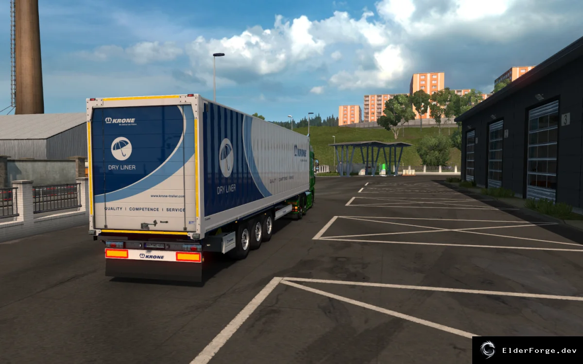 Обложка мода: ETS2 Animated Trailer Mudflap – динамический брызговик для всех стандартных прицепов