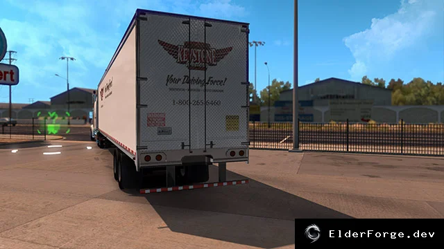 Обложка мода: ETS2: автономный Keystone Western трейлер + скины для Peterbilt 579 и Kenworth T680