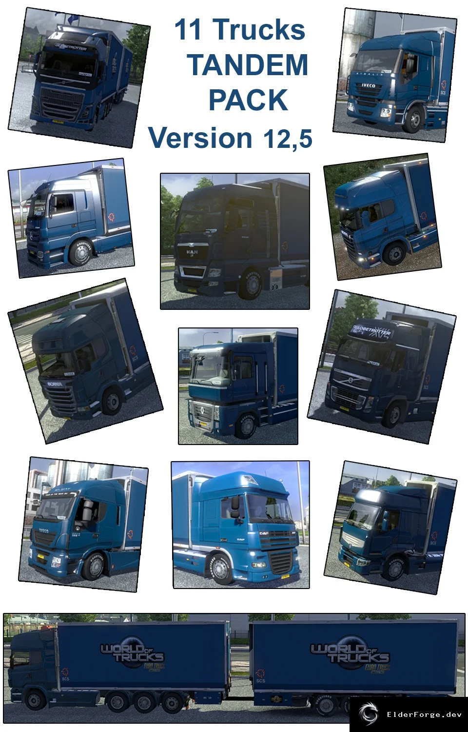 Обложка мода: ETS2 BDF Tandem 6x4 &amp; 8x4 – новые тягачи, прицепы и грузы v12.5