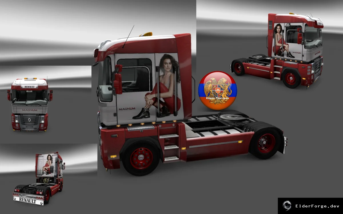 Обложка мода: ETS2 Combo Pack «Ирина Шейк»: Renault Magnum, Legends Magnum Integral, рефрижераторный прице…