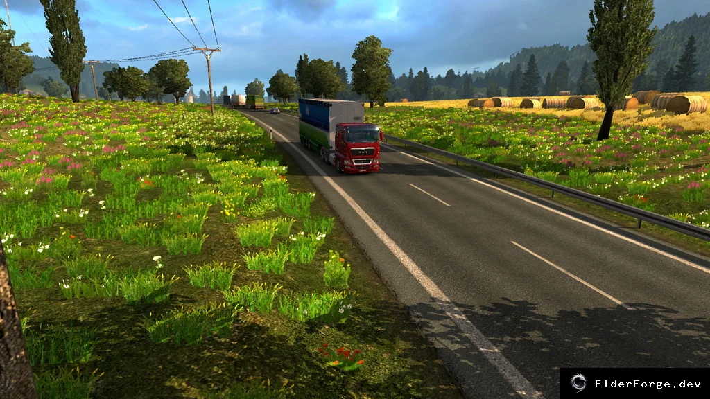 Обложка мода: ETS2 – Красивые травы и цветы для реалистичной природы