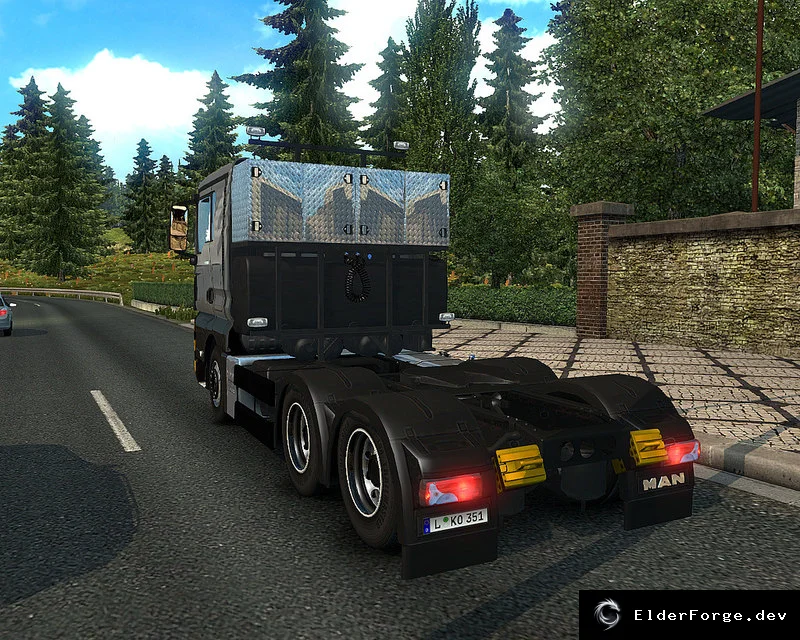 Обложка мода: ETS2 Man TGX Reworked v1.7 – новые 3D‑интерьеры, зеркала и топливный бак