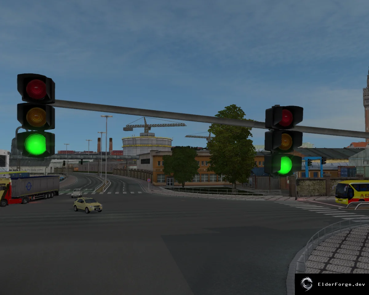 Обложка мода: ETS2 Новые линзы светофоров V2.0 – улучшенная графика дорожных сигналов