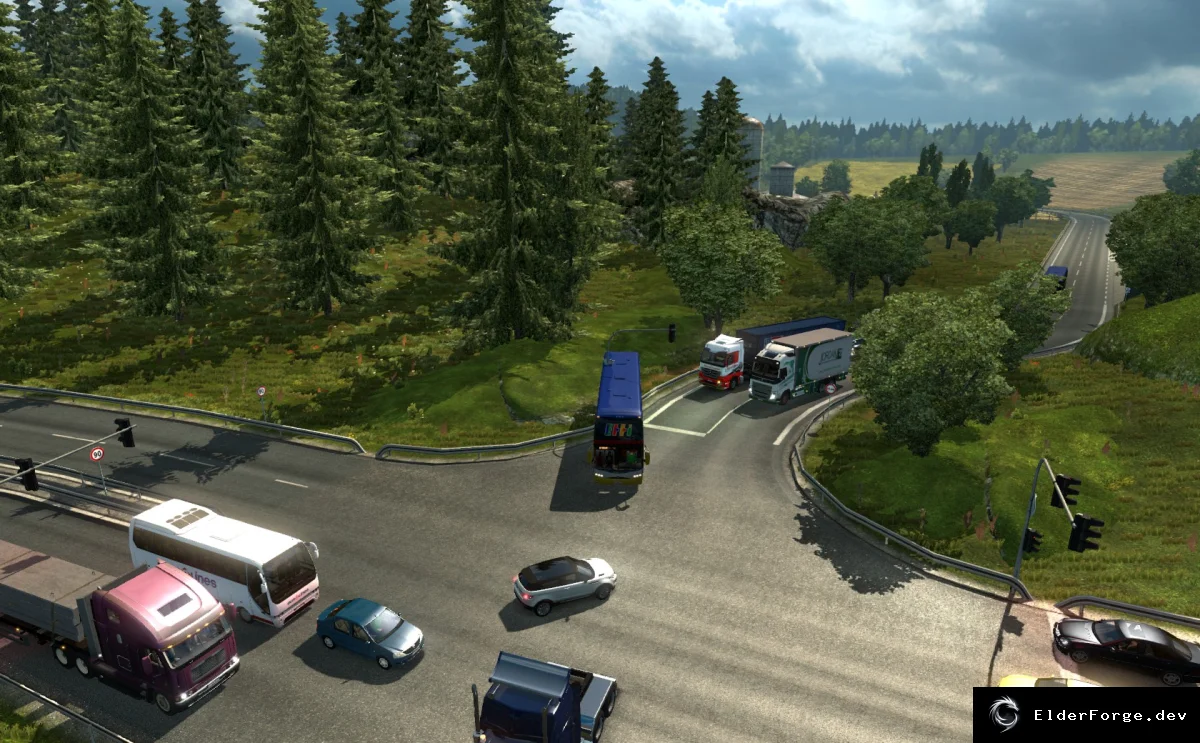 Обложка мода: ETS2 Плотность трафика +15‑25% – мод для версии 1.19‑1.21