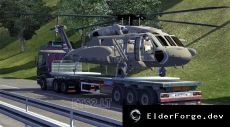 Обложка мода: ETS2 — Прицеп в виде вертолёта UH‑60 Black Hawk