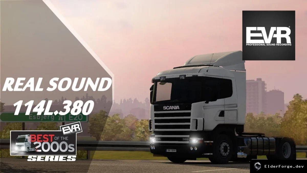 Обложка мода: ETS2 – Реалистичные звуки для Scania 114 L380: кнопки, тормоза и система слежения