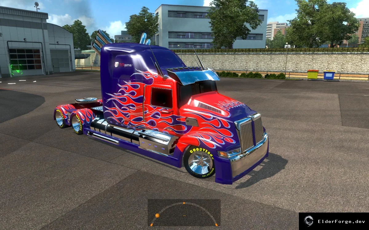 Обложка мода: ETS2 – Тяжёлый тягач Optimus Prime Transformers 4 (версия 1.22) – исправленный