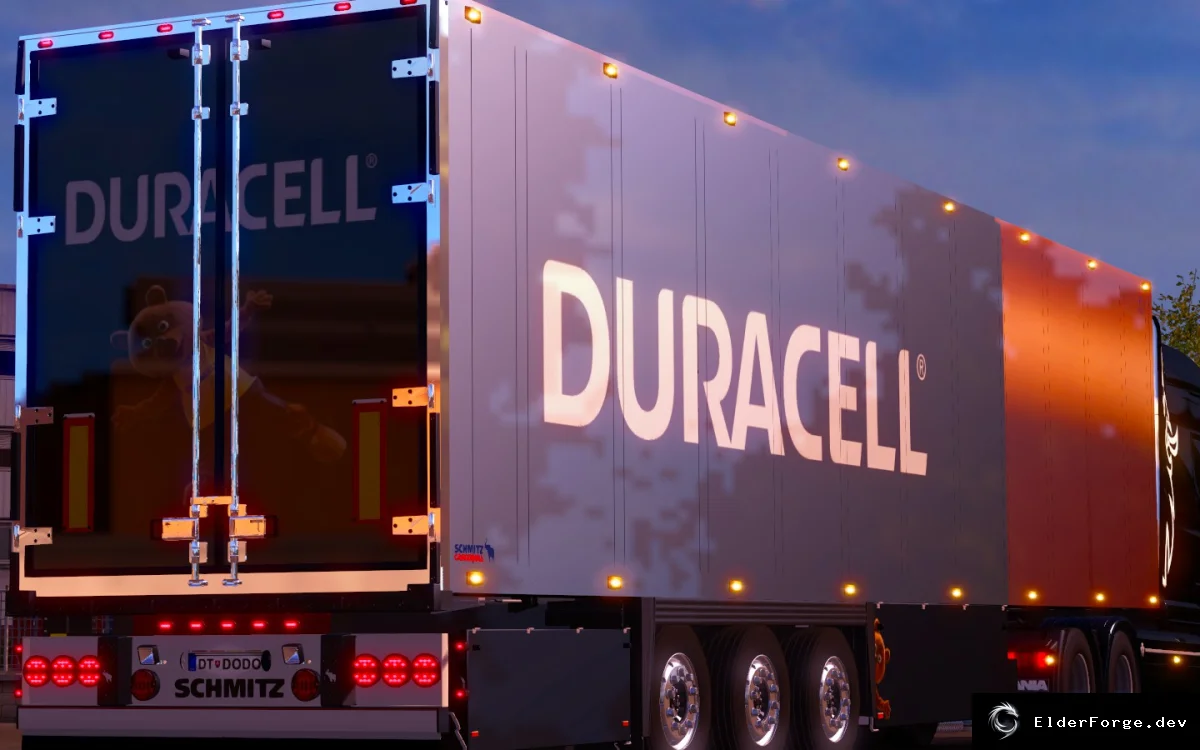 Обложка мода: ETS2 Trailer Schmitz Duracell – рефрижераторный прицеп с фирменным скином