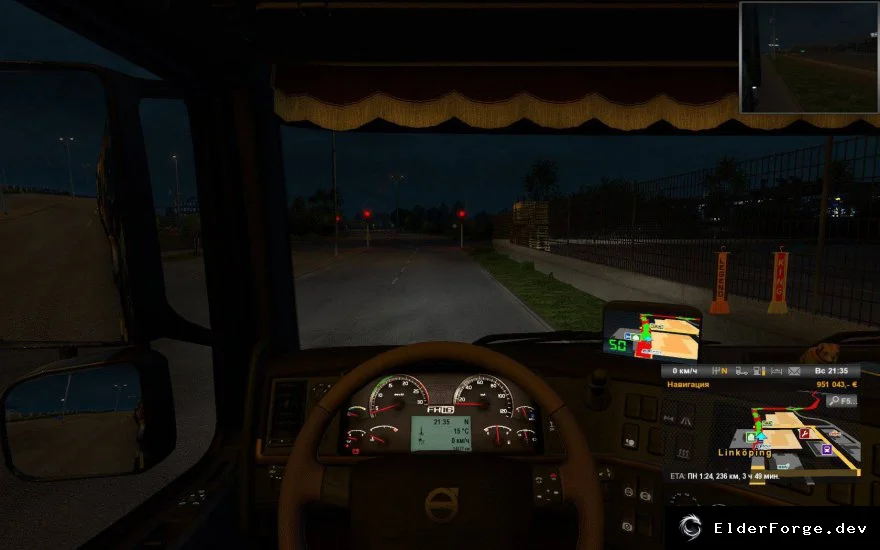 Обложка мода: ETS2: Улучшенная индикация ограничения скорости в навигаторе и скрытый знак в советнике
