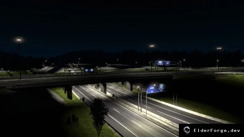 Обложка мода: ETS2 – Улучшенные города: Роттердам, Брюссель, Кале‑Дуйсбург v2.5 (1.40.x)