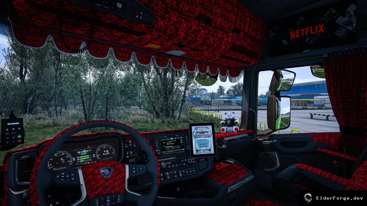Обложка мода: ETS2: Улучшенный интерьер Scania 2016 – новые аксессуары и текстуры