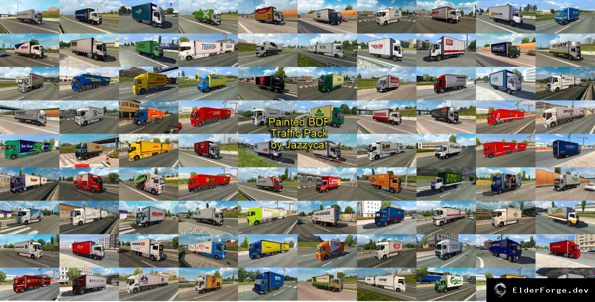 Обложка мода: ETS2 — временный фикс для BDF скинов в трафике (v2.3) под патч 1.30.x