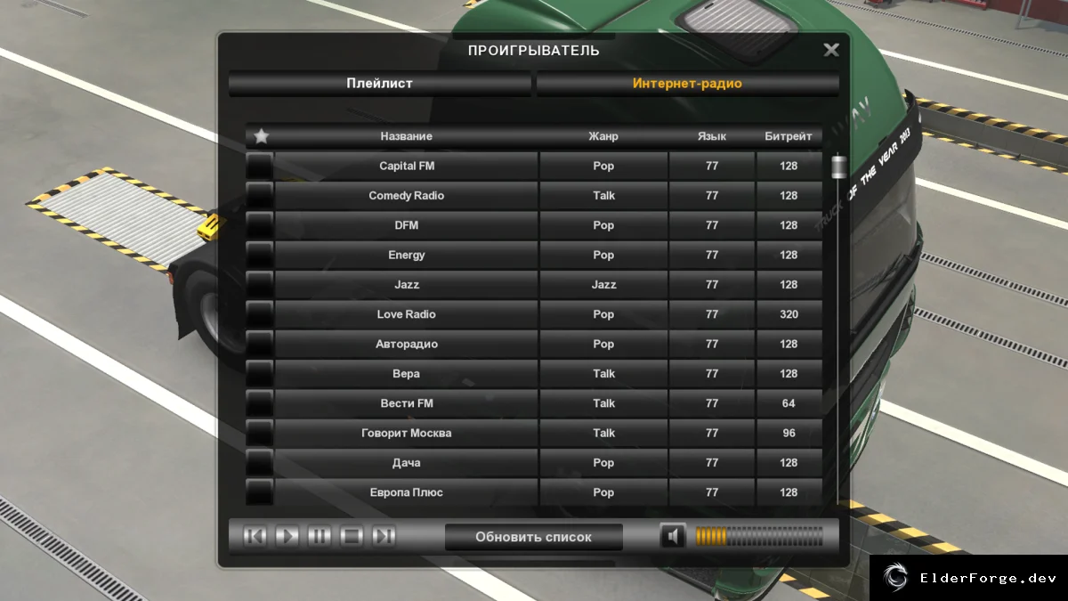 Обложка мода: Euro Truck Simulator 2 – 398 российских радиостанций (v2.6)