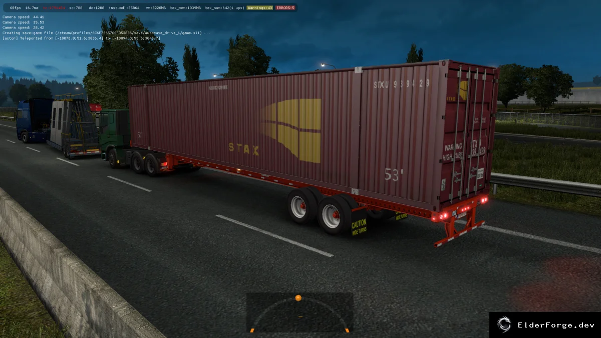 Обложка мода: Euro Truck Simulator 2 – 53‑футовые контейнеры в трафик (ETS2 1.35.x)