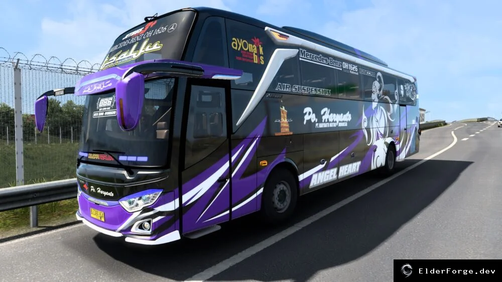 Обложка мода: Euro Truck Simulator 2 – Автобус Adiputro Jetbus 3 (мод 1.45)