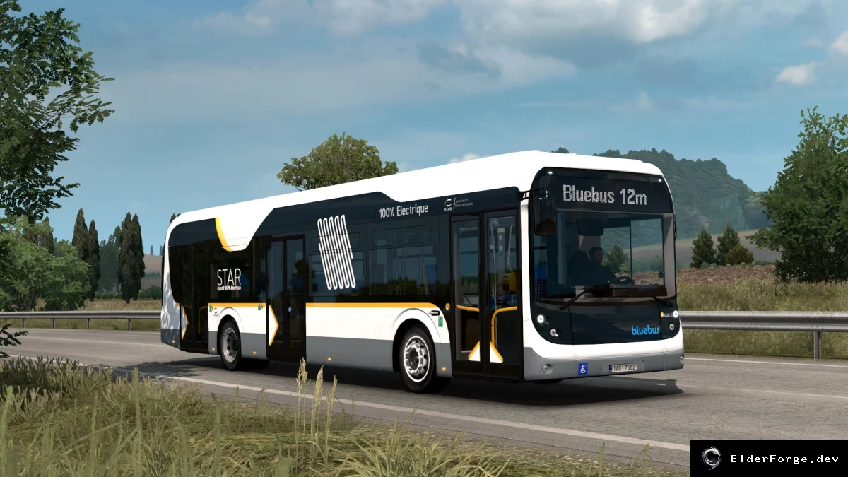 Обложка мода: Euro Truck Simulator 2 – Автобус Bollore Bluebus SE (версии 1.42‑1.43)