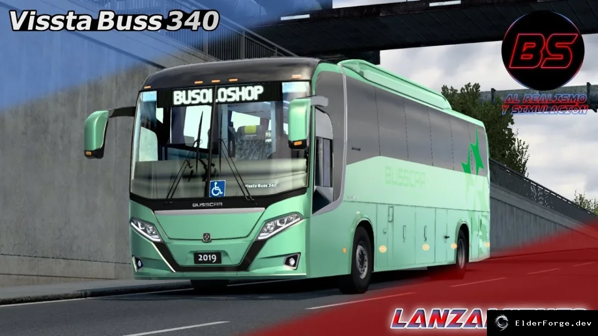 Обложка мода: Euro Truck Simulator 2 – Автобус Busscar Vissta Buss 340 (поддержка 1.43.x)