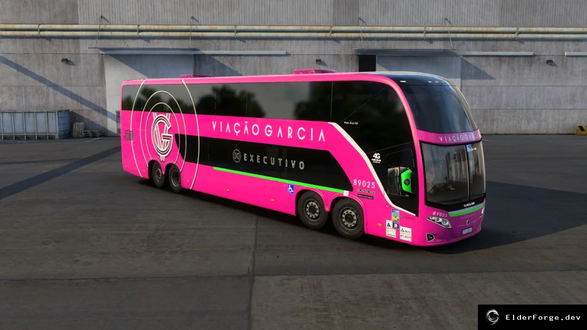 Обложка мода: Euro Truck Simulator 2 – автобус Busscar Vissta Buss DD на шасси Mercedes-Benz (ETS2 1.43)