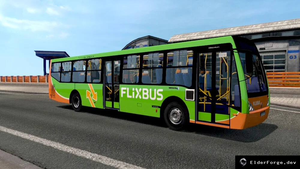 Обложка мода: Euro Truck Simulator 2 — автобус Caio Millennium 2 PBC (версия 1.50)