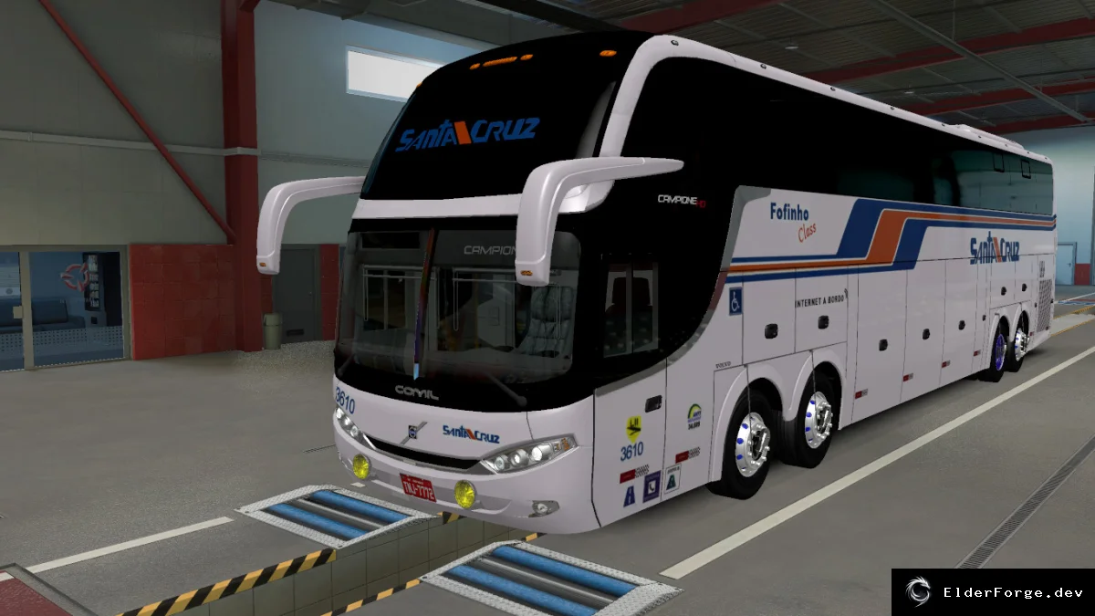Обложка мода: Euro Truck Simulator 2 – автобус Comil HD 8x2 с 20 скинами и полной настройкой