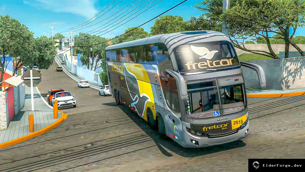 Обложка мода: Euro Truck Simulator 2 – Автобус Comil Invictus DD на шасси Volvo (v1.45)