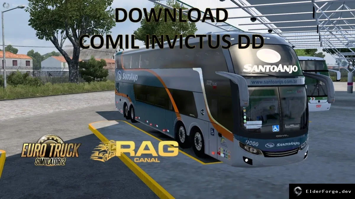 Обложка мода: Euro Truck Simulator 2 – автобус Comil Invictus DD (версии 1.44/1.45)
