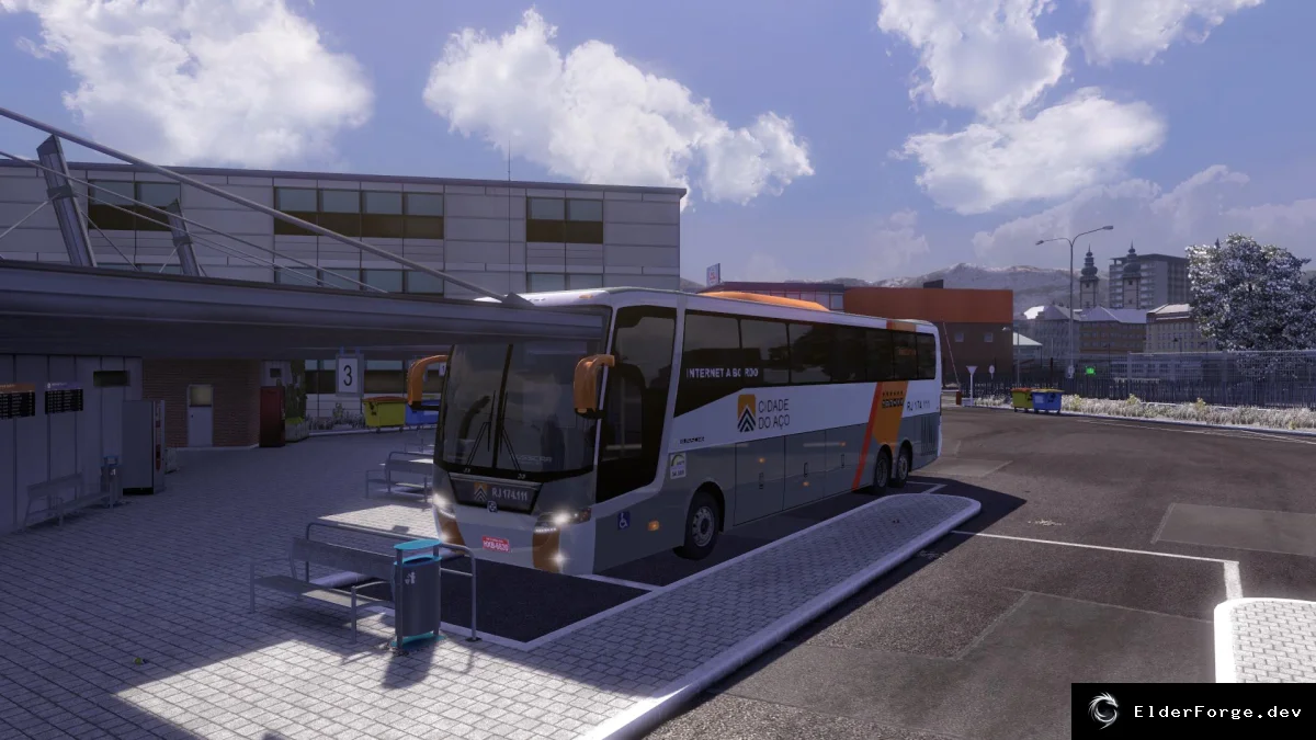 Обложка мода: Euro Truck Simulator 2 – Автобус Elegance 360 (v1.1) – 76 скинов, два интерьера, 5 колес