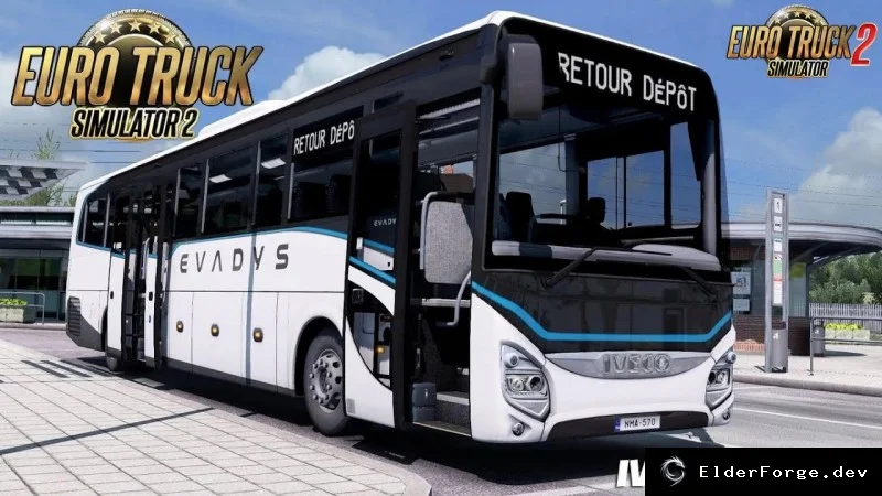 Обложка мода: Euro Truck Simulator 2 – автобус Iveco Evadys (патч 1.50)