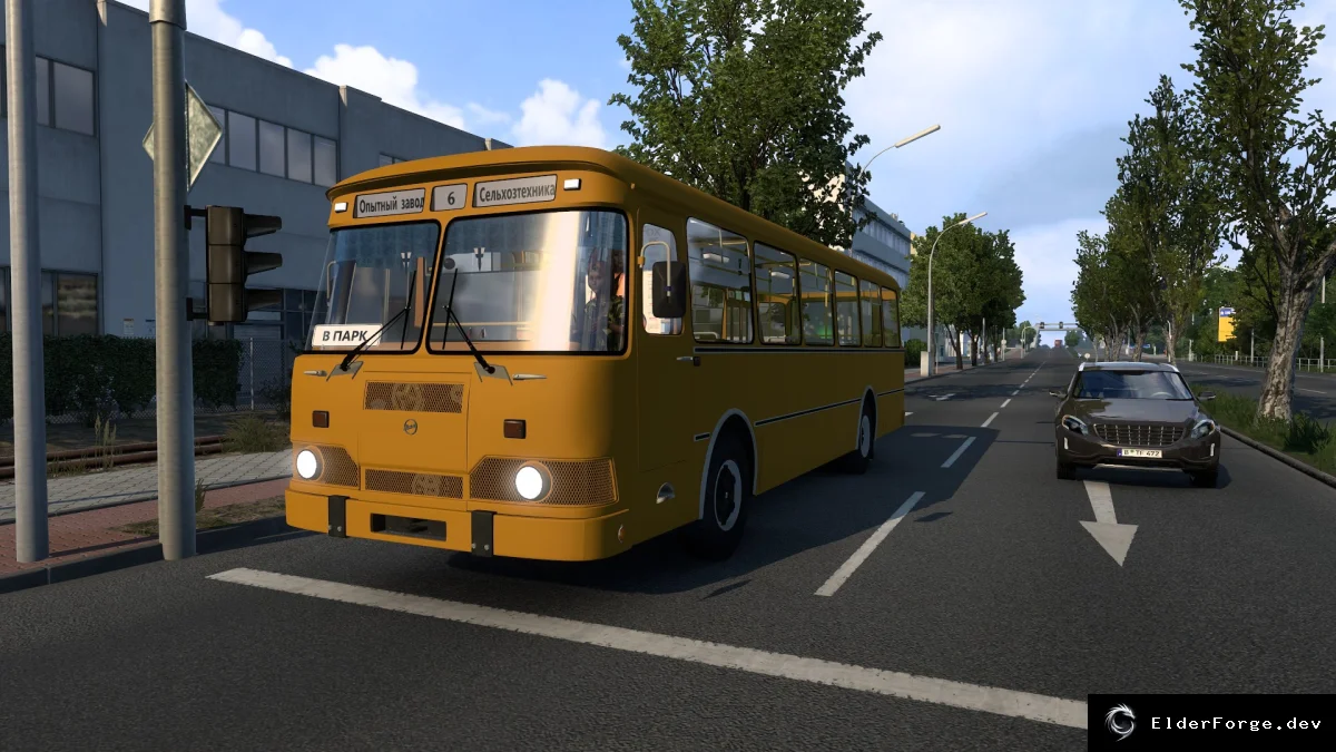 Обложка мода: Euro Truck Simulator 2 – автобус LiAZ 677 с полным набором опций