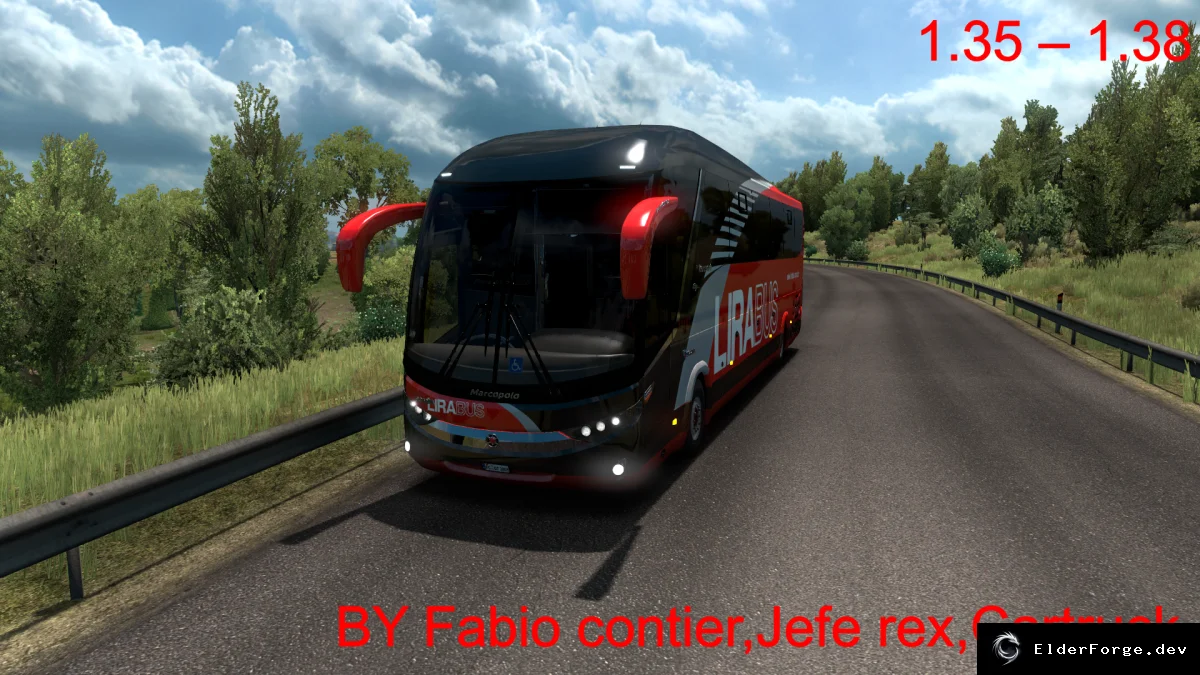 Обложка мода: Euro Truck Simulator 2 – автобус Marcopolo G7 1200 4x2 Paradiso (версии 1.35‑1.38)