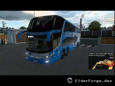 Обложка мода: Euro Truck Simulator 2 – автобус Marcopolo G7 1800 DD 8x2 на шасси Scania (версия 1.45)