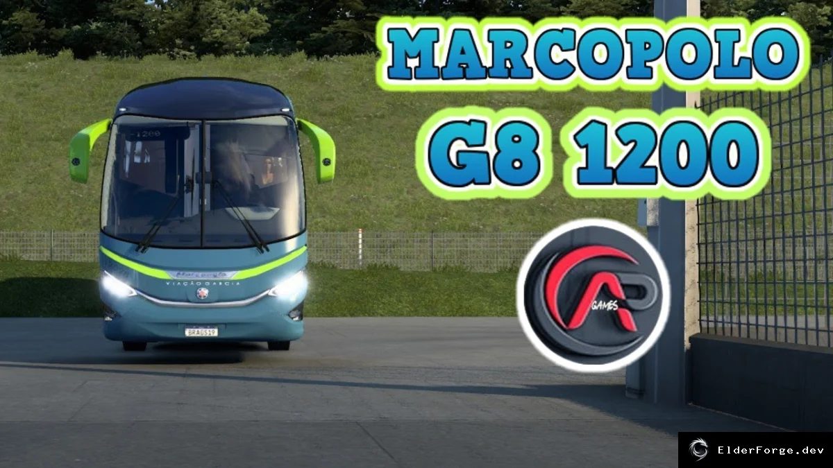 Обложка мода: Euro Truck Simulator 2 – автобус Marcopolo G8 1200 с полным набором опций
