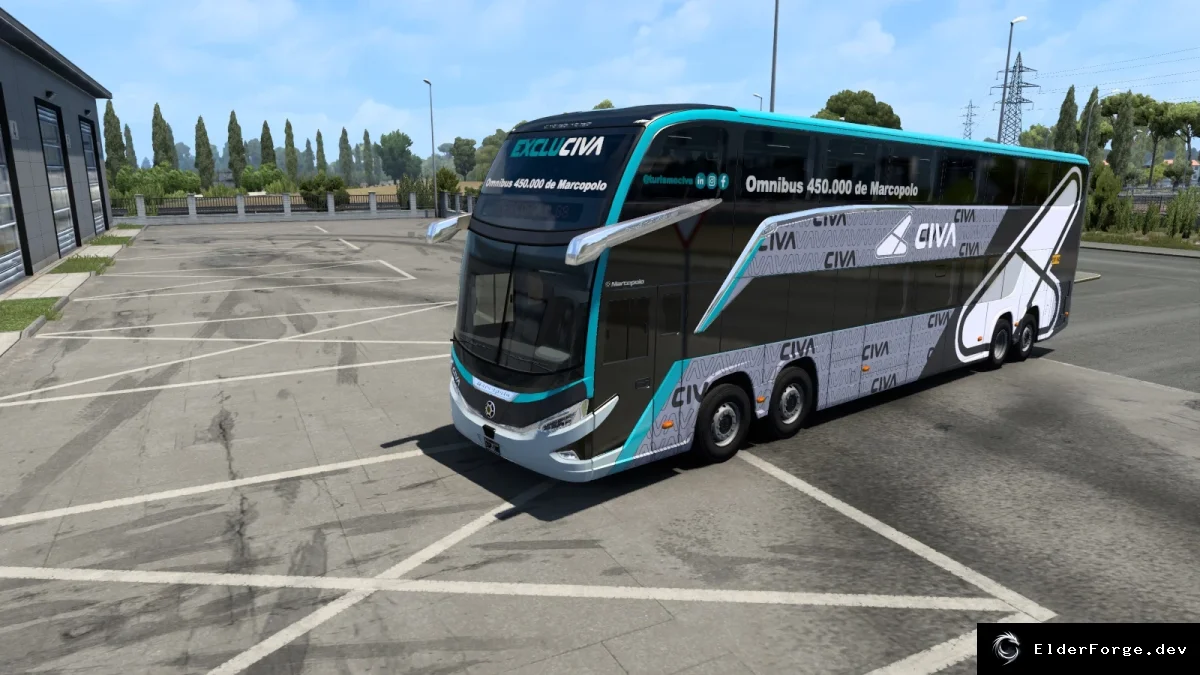 Обложка мода: Euro Truck Simulator 2 – автобус Marcopolo G8 1800 DD 8x2 на шасси Mercedes-Benz