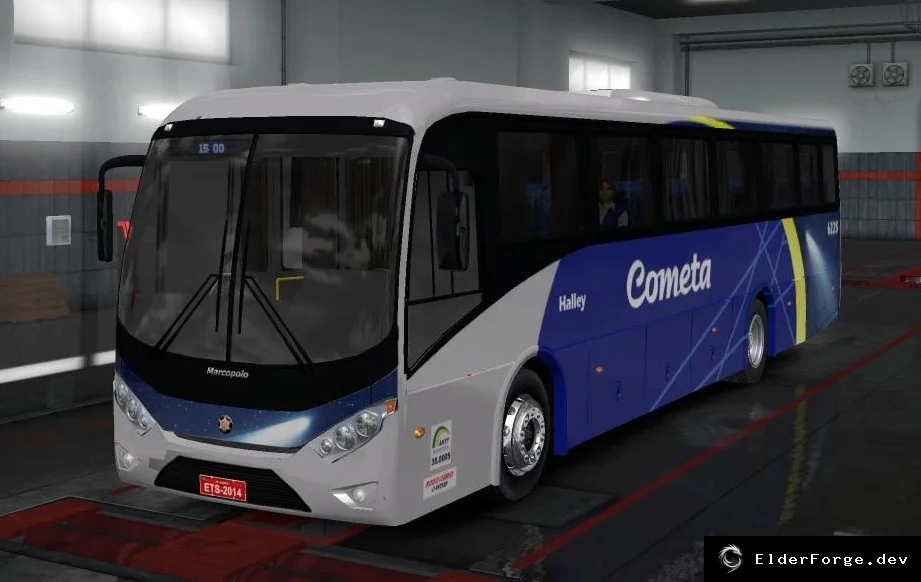 Обложка мода: Euro Truck Simulator 2 — автобус Marcopolo Ideale 770 v1.1 (ETS2)