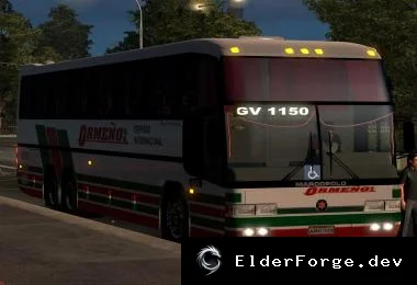 Обложка мода: Euro Truck Simulator 2 – Автобус MB GV 1160 (Beta) с аксессуарами