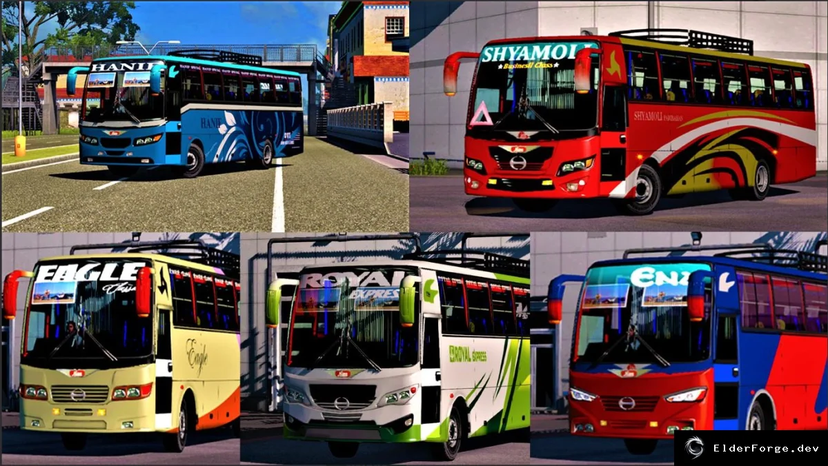 Обложка мода: Euro Truck Simulator 2 – автобус Soudia X Hino AK1J v18.01 (v1.36.x)