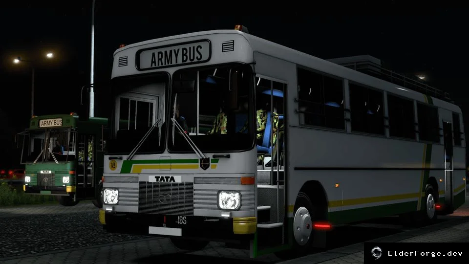 Обложка мода: Euro Truck Simulator 2 – автобус TATA 1512 Indian (мод для версии 1.45)