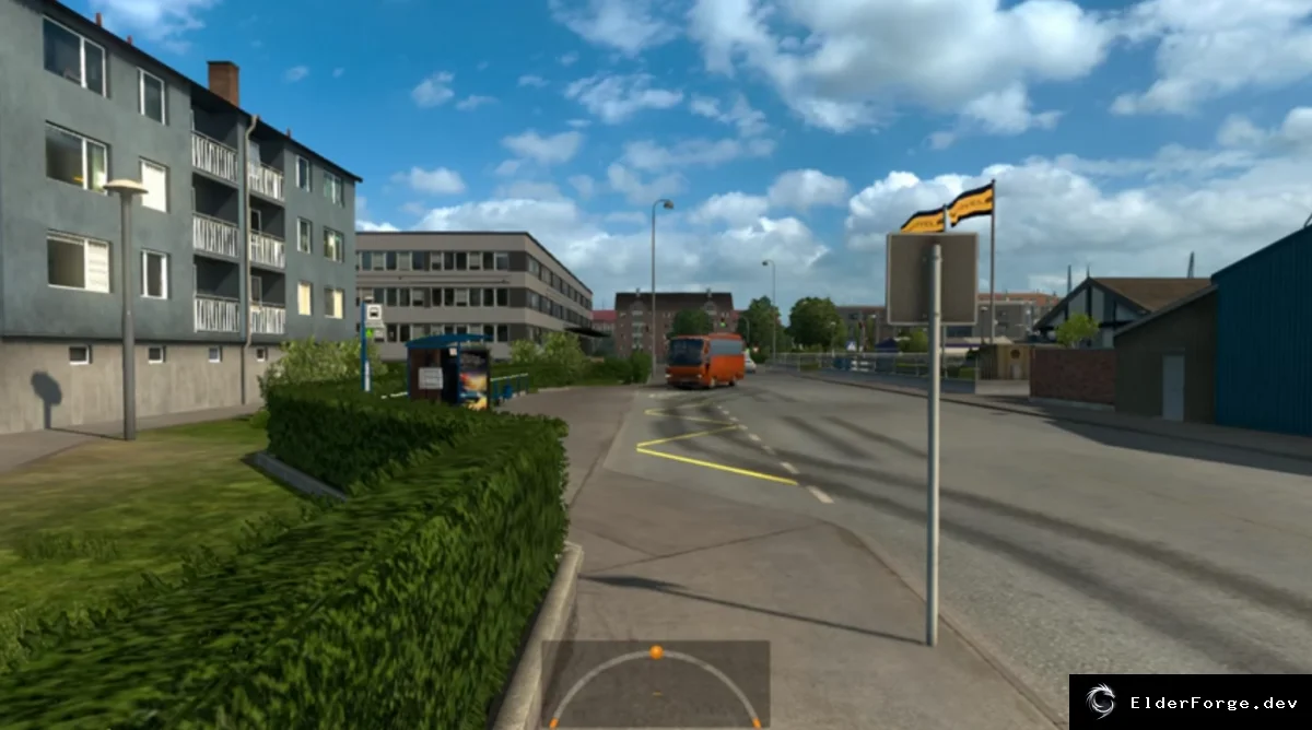 Обложка мода: Euro Truck Simulator 2 – Автобусы останавливаются на остановках (v1.3)