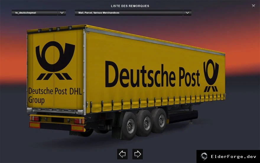 Обложка мода: Euro Truck Simulator 2 – автономные прицепы Deutsche Post, Royal Mail и La Poste