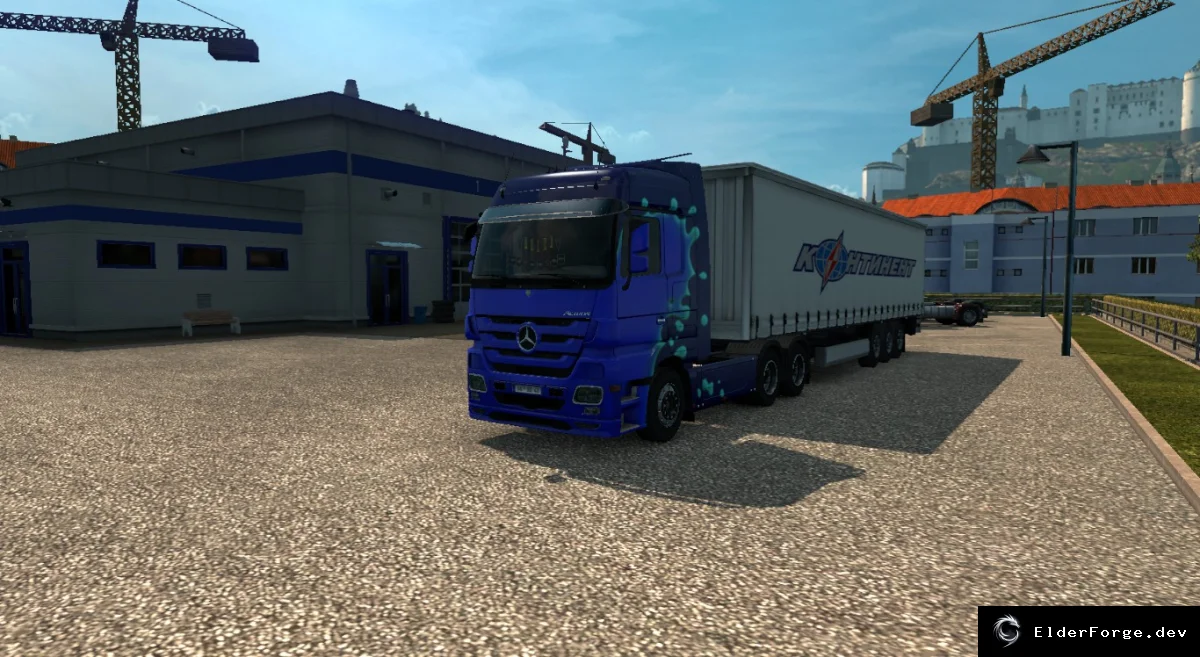 Обложка мода: Euro Truck Simulator 2 – автономный прицеп «Континент» с расширенным грузом