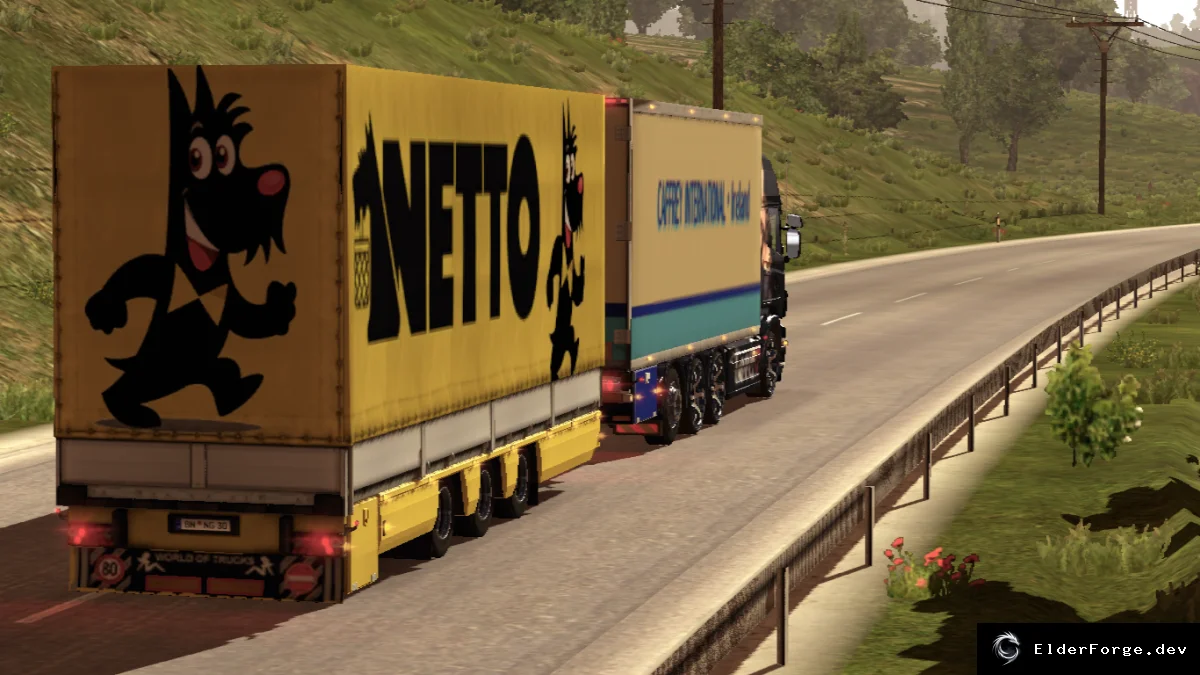 Обложка мода: Euro Truck Simulator 2 – автономный прицеп NETTO (тандем)